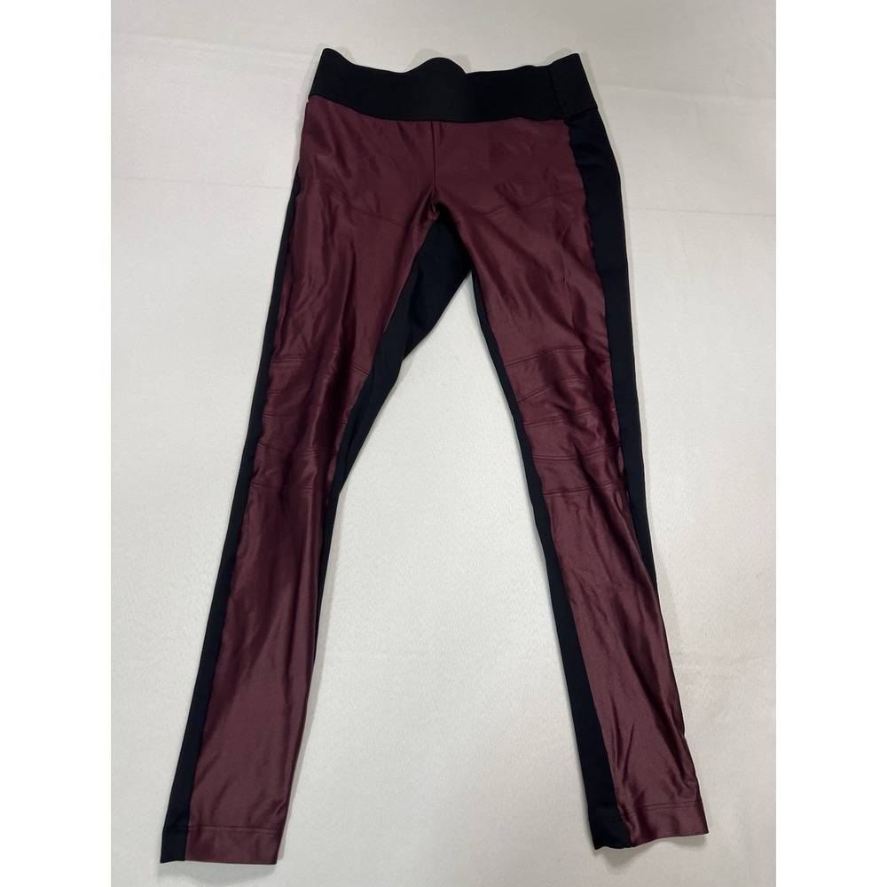 KORAL Moto Mid Rise Legging Wine Black Band Size Medium